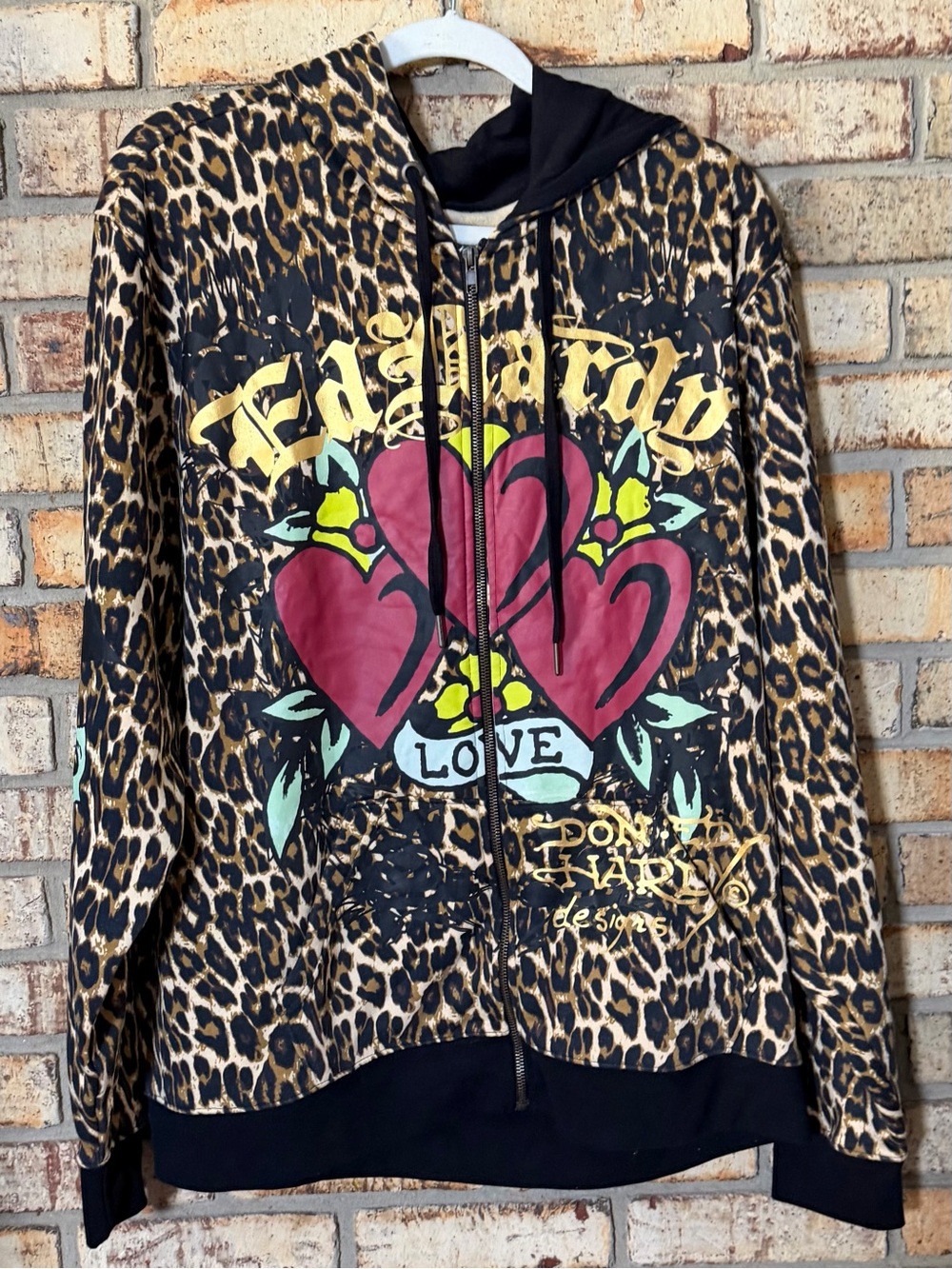 Ed Hardy leopard hoodie 2xl